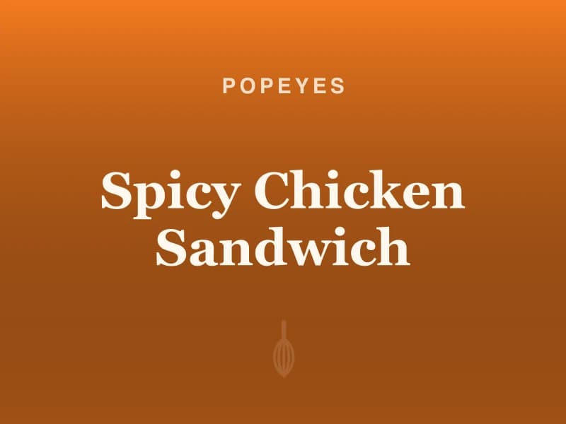 Popeyes Spicy Chicken Sandwich